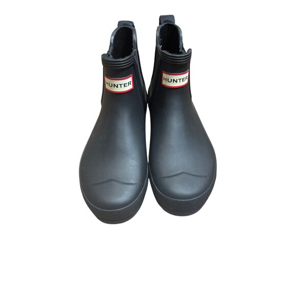 Hunter Charcoal Gray Pull On Ankle Rain Booty Sz 6 - Picture 1 of 4